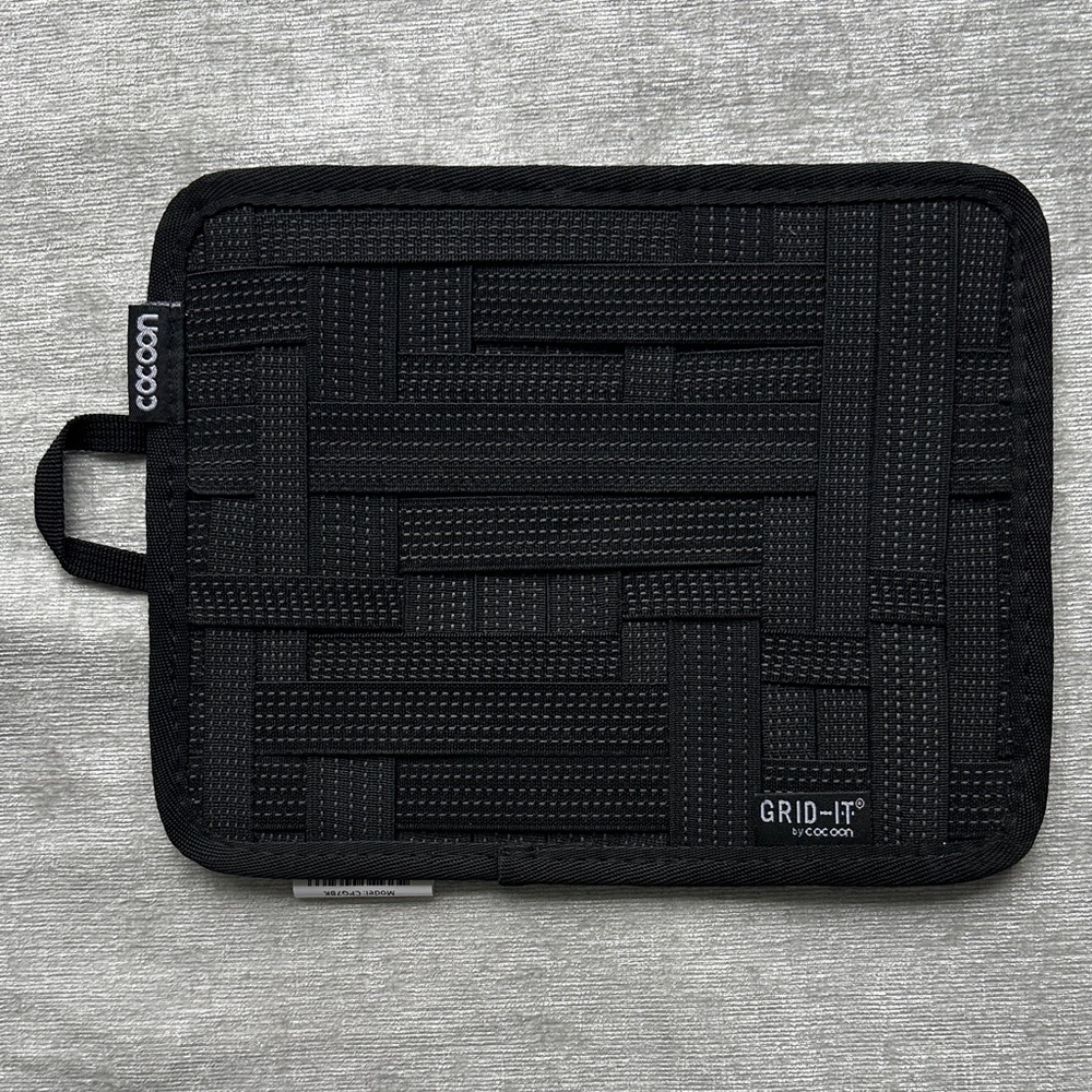 GRID-IT Black Cord Organizer Case Elastic Tech Storage Travel